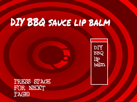 DIY BBQ sauce lip balm