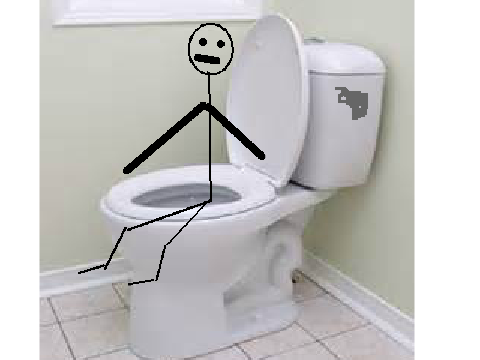 Add yourself sitting on the Toilet