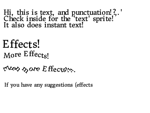 Easy Case Sensitive text and text effects!