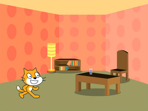 Scratch Cat Eats Cheese Puffs
