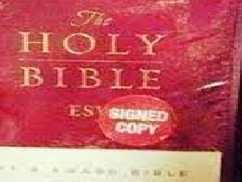 my reaction to the bible being "signed"