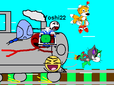 Add yourself holding onto an out of control train! tails doll remix remix