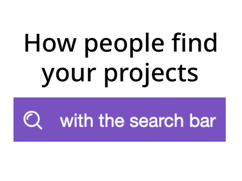 How people find your projects with the search bar