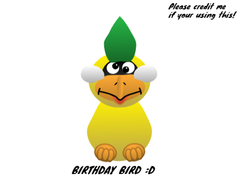 Birthday Bird Vector