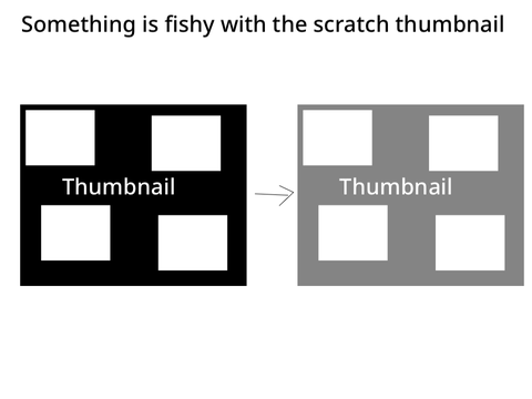 The scratch thumbnails