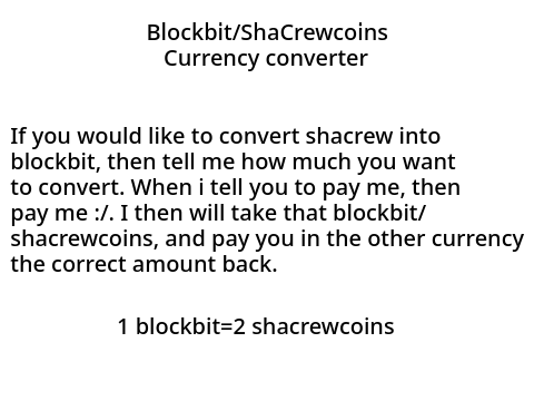 BLOCKBIT/SHACREW CURRENCY CONVERTER!