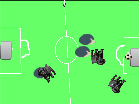 Football game hedgehog vs dogs remix