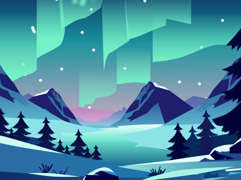 Northern lights parallax