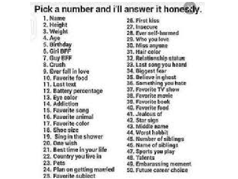 Pick a number