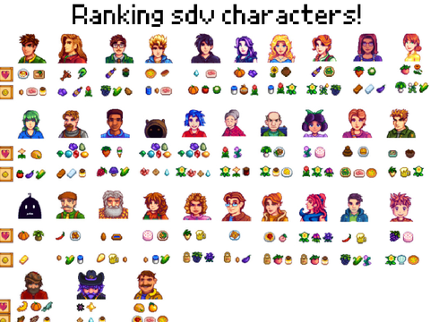ranking sdv characters!