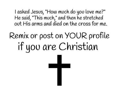 only 1% christians will love and fav this remix remix remix remix remix remix remix remix remix