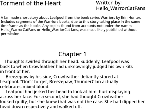 50 Follower Story Contest Torment of the Heart