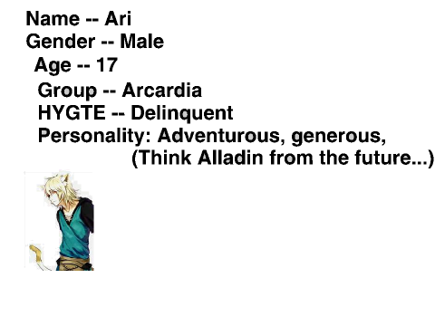 100 RP character -- Ari