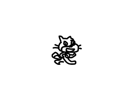 Me drawing scratch cat