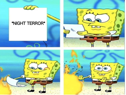 Me when I saw Spirit Halloween’s Night Terror: