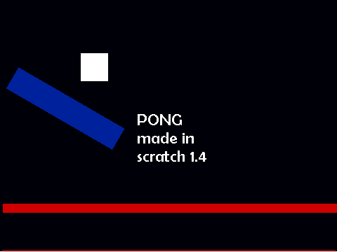 pong game made in scratch 1.4
