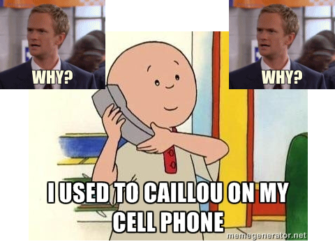 Caillou is the new meme champion. remix