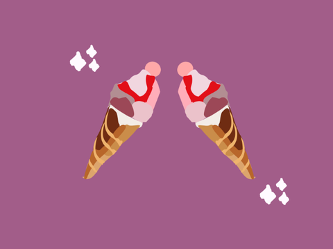Strawberry Ice Cream- A Blockshade