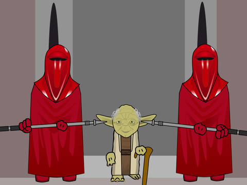 Yoda vs Royal Guard