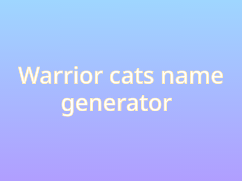 Warrior cats name generator box 