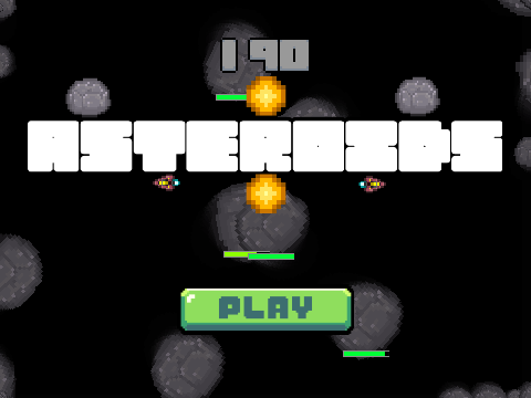 Asteroids remix with arrow keys