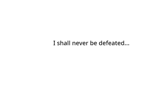 I'm not resorting to anything.