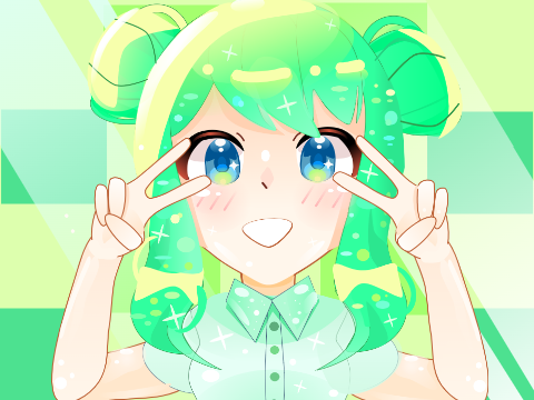  緑ちゃん Vector Anime Art