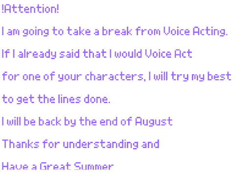 Voice Acting Break