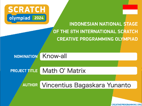 Math O' Matrix - Award Winning:Scratch Olympiad 2024