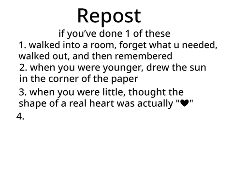 Repost if you’ve done one of these