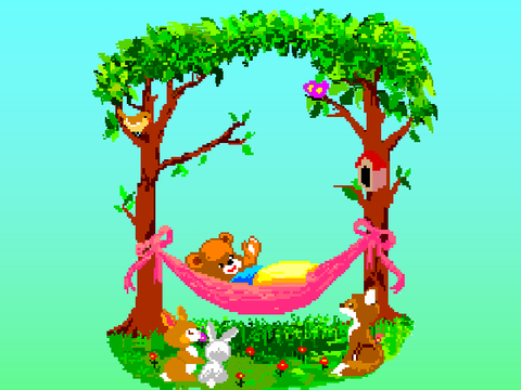 The Hammock - Pixels Art Parallax Animated