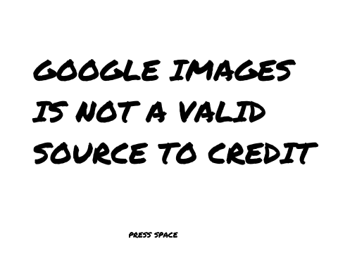 Stop crediting Google Images!