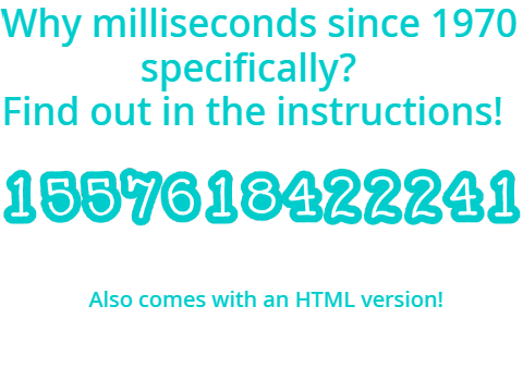 Milliseconds since 1970