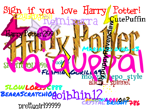 Sign if you like Harry Potter
