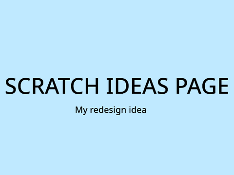 My idea for Scratch Ideas page