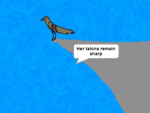 Falling crow