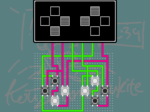 2x4 Matrix Button Simulation