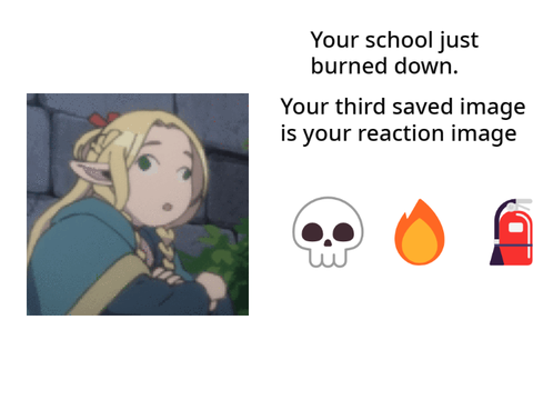 Your school just burned down and your third saved image is your reaction:) remix remix remix … remix