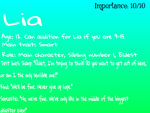 Outcasts; Auditions+Info remix