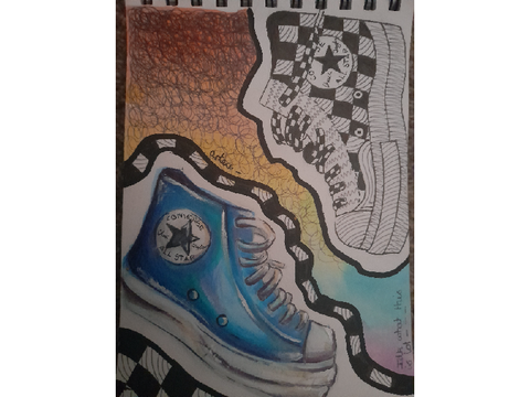 I drew my brother's converse bc I want them~