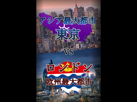 【地理系】東京vsロンドン　　　　　　　　　都市対決・強さ比べ・都市比較 #animation