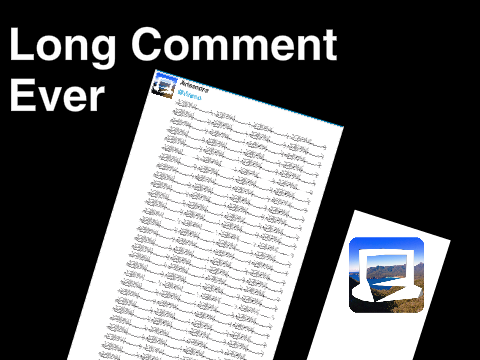 Longest comment ever