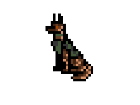 Silly pixel dog