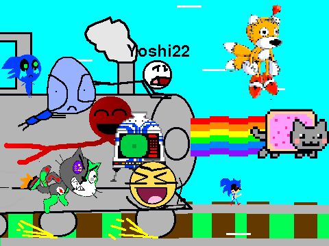 Add yourself holding onto an out of control train! good sonic.exe remix