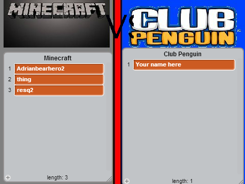 Minecraft VS Club Penguin remix to vote
