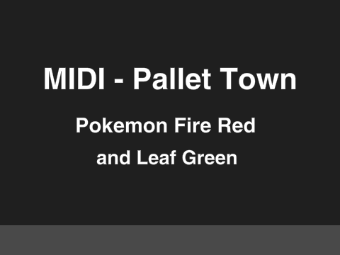 MIDI - Pallet Town - Pokemon FR/LG