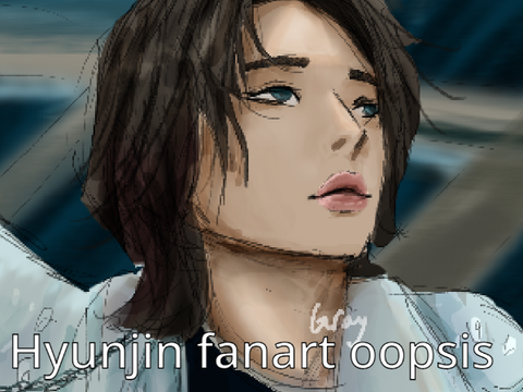 Rip Hyunjin- (fanart :skull:) || Trying Semi-Realism pt 2