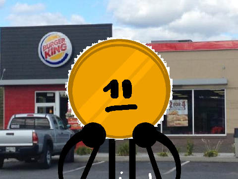 coiny walks to burger king