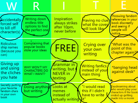 Author Bingo/Writer Bingo remix