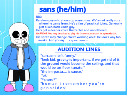 AUDITIONS - OPEN [UNDERTALE/FNAF] remix